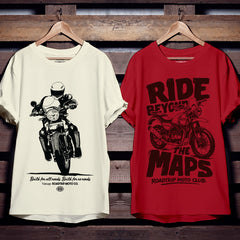 Ride Beyond Maps Pack of 2 Heavy Duty® Oversized T-Shirts.
