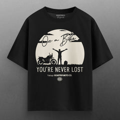 You are Never Lost on a Bike Heavy Duty® Oversized T-Shirt.