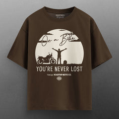 You are Never Lost on a Bike Heavy Duty® Oversized T-Shirt.