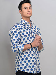 Buy Oversized streetwear Allover Elephant Art Printed Shirt Online - RoadTrip®