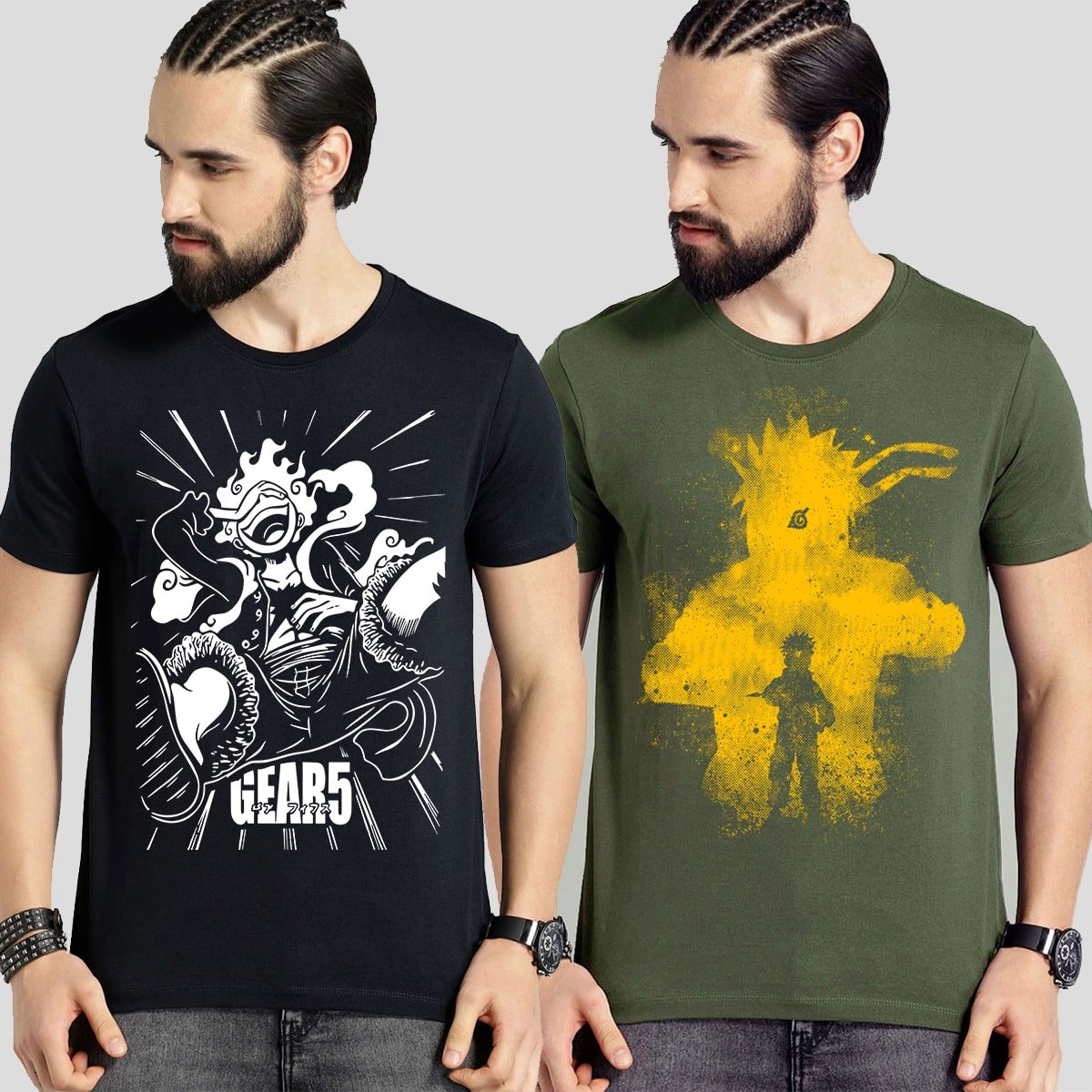 Buy Oversized streetwear Amazing Anime Printed Combo T-Shirts Online - RoadTrip®