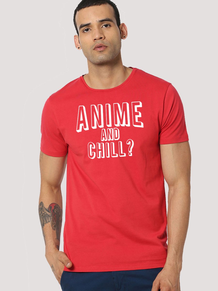 Buy Oversized streetwear Anime And Chill Printed T-shirt Online - RoadTrip®