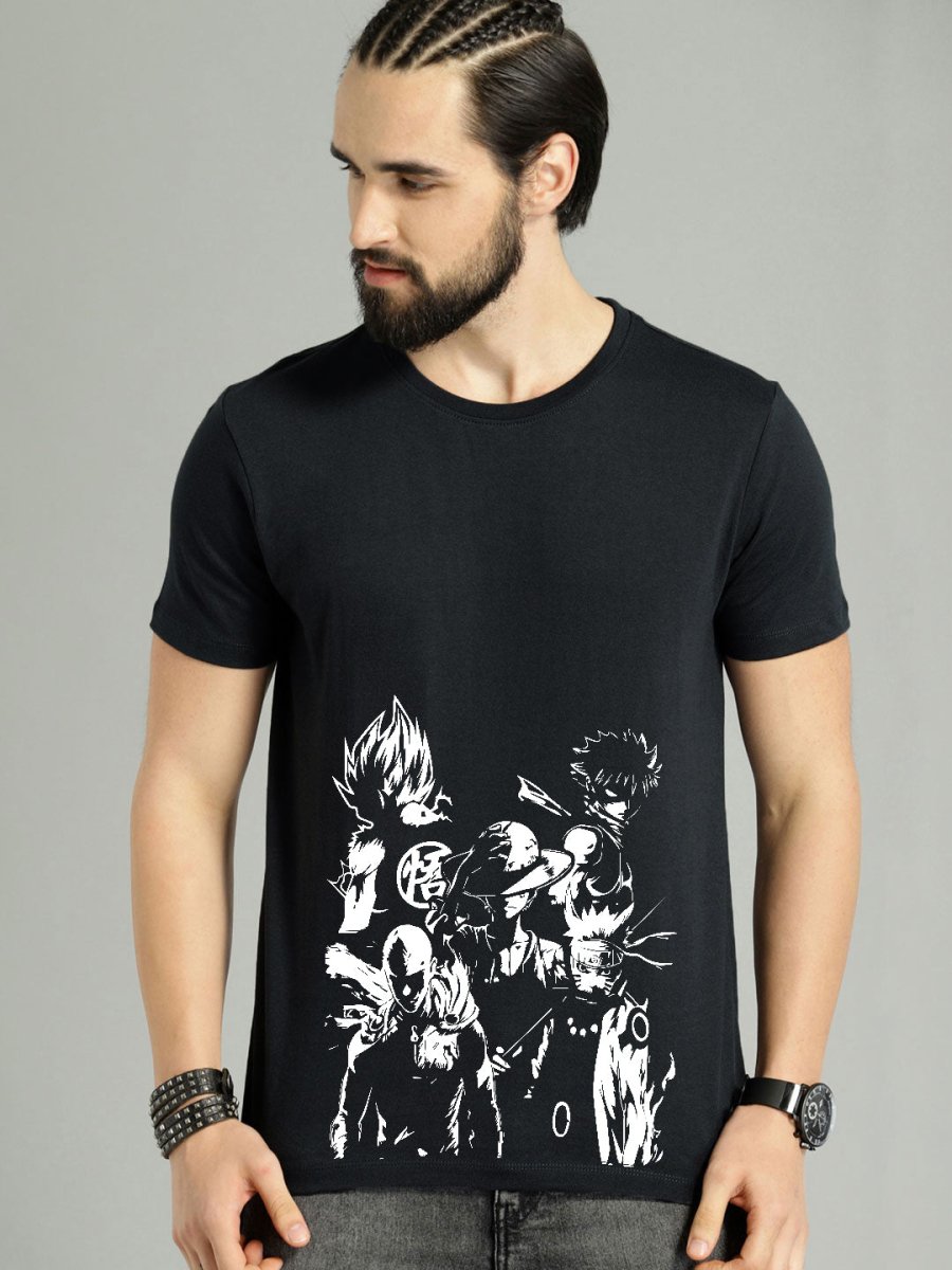 Buy Oversized streetwear Anime Characters Unique Graphic T-shirt Online - RoadTrip®