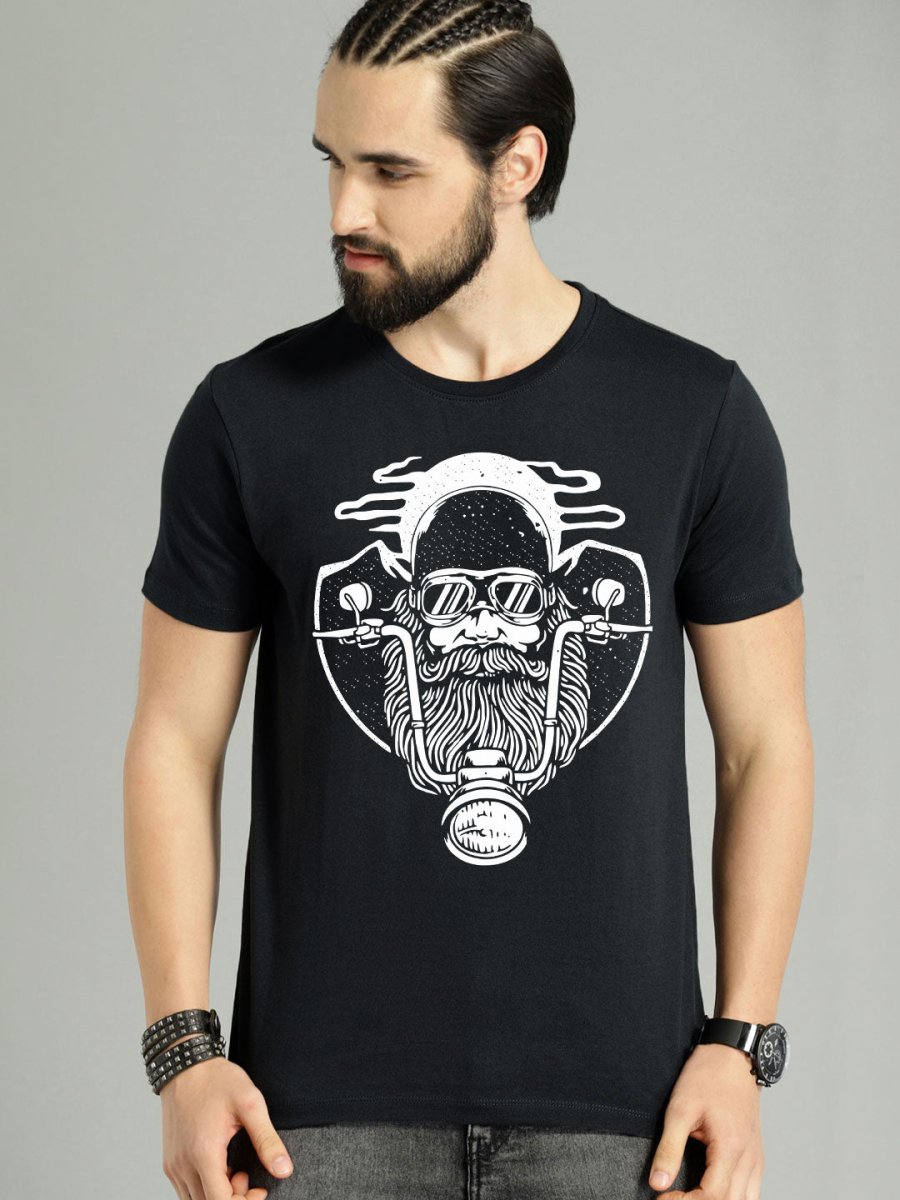 Buy Oversized streetwear Big Beard Rider Printed T-shirt Online - RoadTrip®
