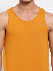 Buy Oversized streetwear Black & Mustard Solid Sleeveless Vest Online - RoadTrip®