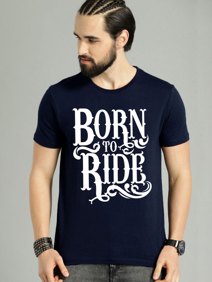 Buy Oversized streetwear Born To Ride Riders Slogan Printed Tshirt Online - RoadTrip®