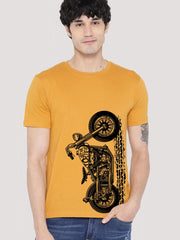 Buy Oversized streetwear Born To Ride Trendy Side Printed T-shirt Online - RoadTrip®
