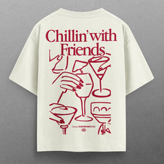 Buy Oversized streetwear CHILLIN WITH FRIENDS T - SHIRT Online - RoadTrip®