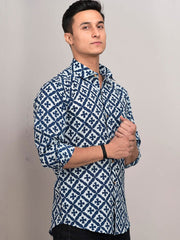 Buy Oversized streetwear Floral Block Printed Shirt Online - RoadTrip®