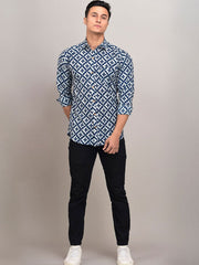 Buy Oversized streetwear Floral Block Printed Shirt Online - RoadTrip®