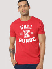 Buy Oversized streetwear Funny Gali Ke Gunde Graphic Printed T-Shirt Online - RoadTrip®
