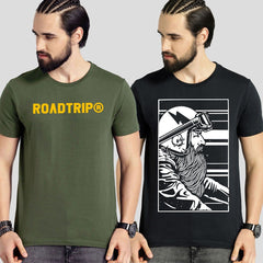 Buy Oversized streetwear Hipster Rider & RoadTrip® Combo T-Shirts Online - RoadTrip®