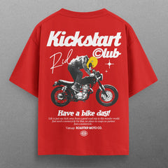 Buy Oversized streetwear KICKSTART RIDER T - SHIRT Online - RoadTrip®