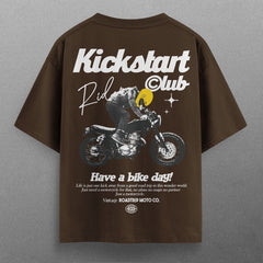 Buy Oversized streetwear KICKSTART RIDER T - SHIRT Online - RoadTrip®