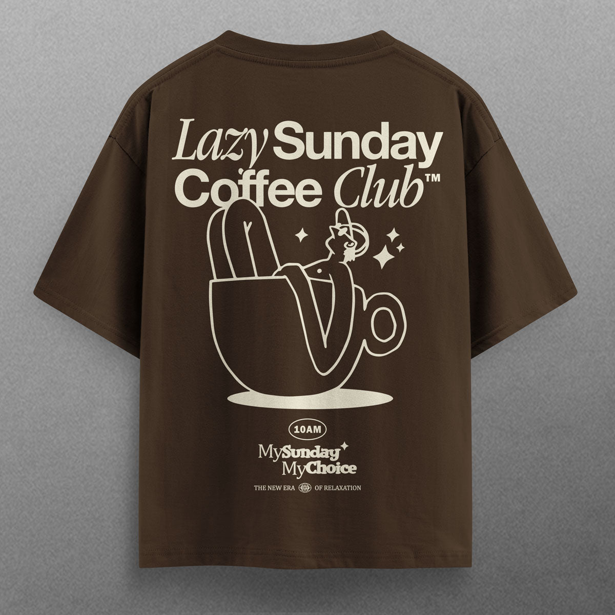 Buy Oversized streetwear LAZY SUNDAY COFFEE CLUB T - SHIRT Online - RoadTrip®