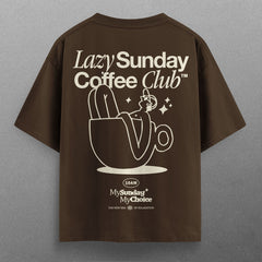 Buy Oversized streetwear LAZY SUNDAY COFFEE CLUB T - SHIRT Online - RoadTrip®