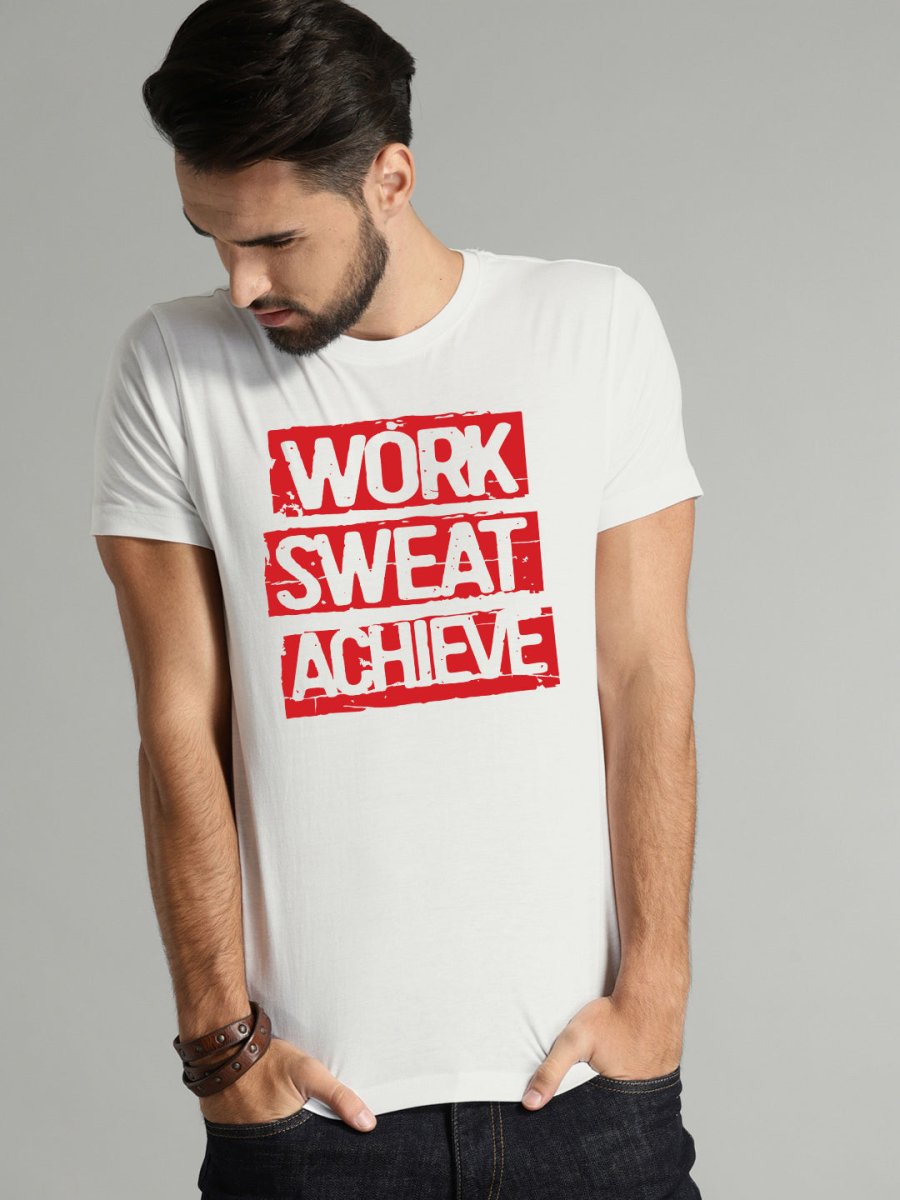 Buy Oversized streetwear Motivational Workout Sweat Achieve T-shirt Online - RoadTrip®