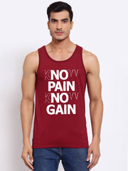 Buy Oversized streetwear No Pain No Gain Gym Vest Online - RoadTrip®