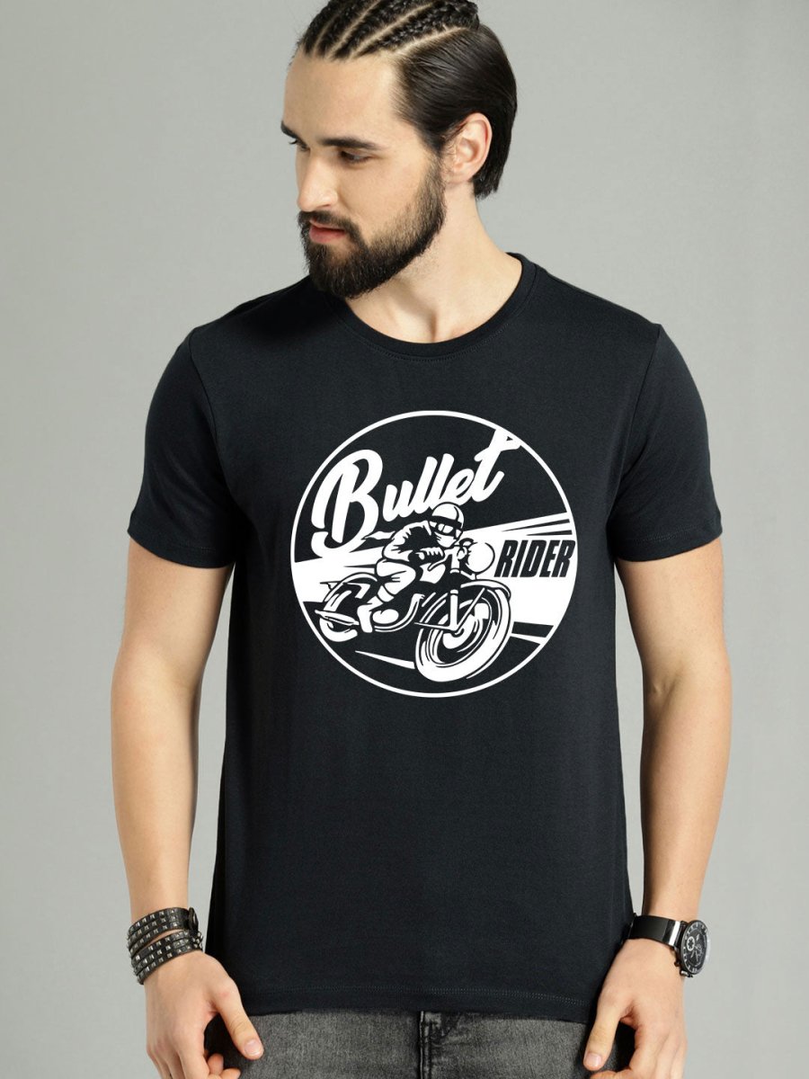 Buy Oversized streetwear Premium Bullet Rider Printed T-shirt Online - RoadTrip®