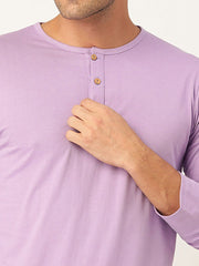 Buy Oversized streetwear Premium Cotton Lavender & Maroon Henley T-Shirts Combo Pack Online - RoadTrip®