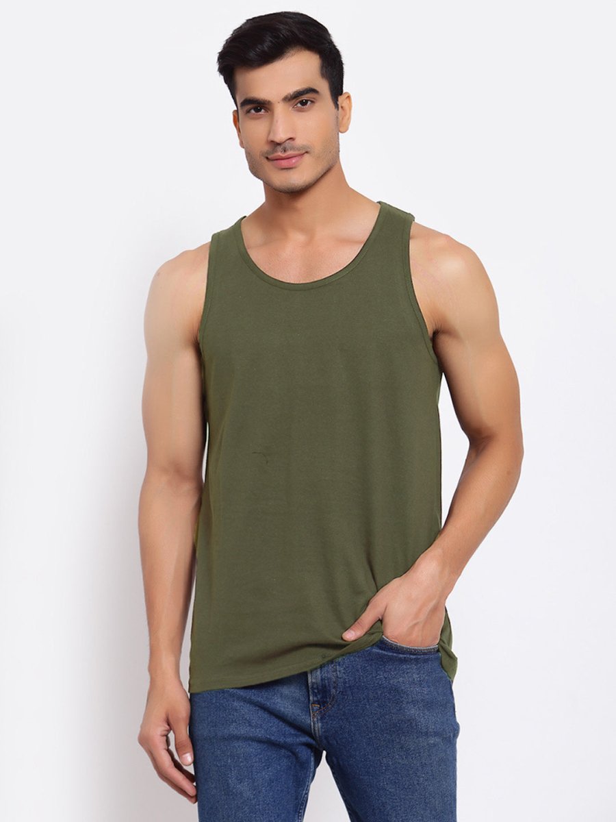 Buy Oversized streetwear Premium Plain Gym Vest Online - RoadTrip®
