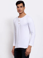 Buy Oversized streetwear Retro Style White & Navy Blue Colour Combo Henley T-Shirts Online - RoadTrip®