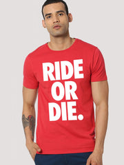 Buy Oversized streetwear Ride Or Die Bikers Quote Graphic T-Shirt Online - RoadTrip®