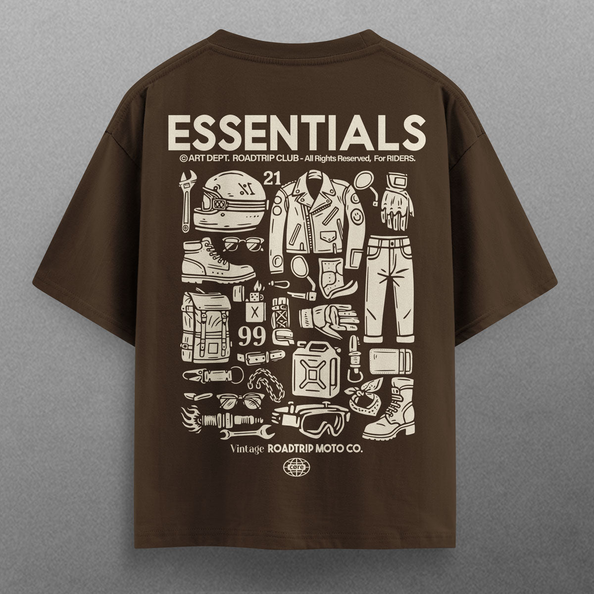 Buy Oversized streetwear RIDERS ESSENTIALS T - SHIRT Online - RoadTrip®