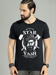 Buy Oversized streetwear Rocking Star Yash Graphic Printed T-shirt Online - RoadTrip®