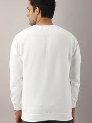 Buy Oversized streetwear Solid White Colour Full Sleeves Sweatshirt Online - RoadTrip®