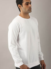Buy Oversized streetwear Solid White Colour Full Sleeves Sweatshirt Online - RoadTrip®