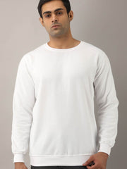 Buy Oversized streetwear Solid White Colour Full Sleeves Sweatshirt Online - RoadTrip®