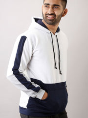 Buy Oversized streetwear White Sleeves Strips Hoodie Online - RoadTrip®