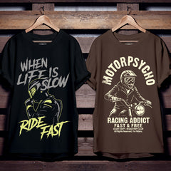Motorpsycho Combo Pack of 2 Oversized T-Shirts.