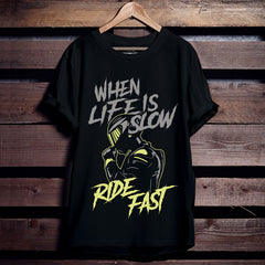 100KMPH Ride Fast Combo Pack Of 2 Oversized T-Shirts.