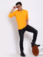 Buy Oversized streetwear Classic Full Sleeves Henley T-Shirt Online - RoadTrip®