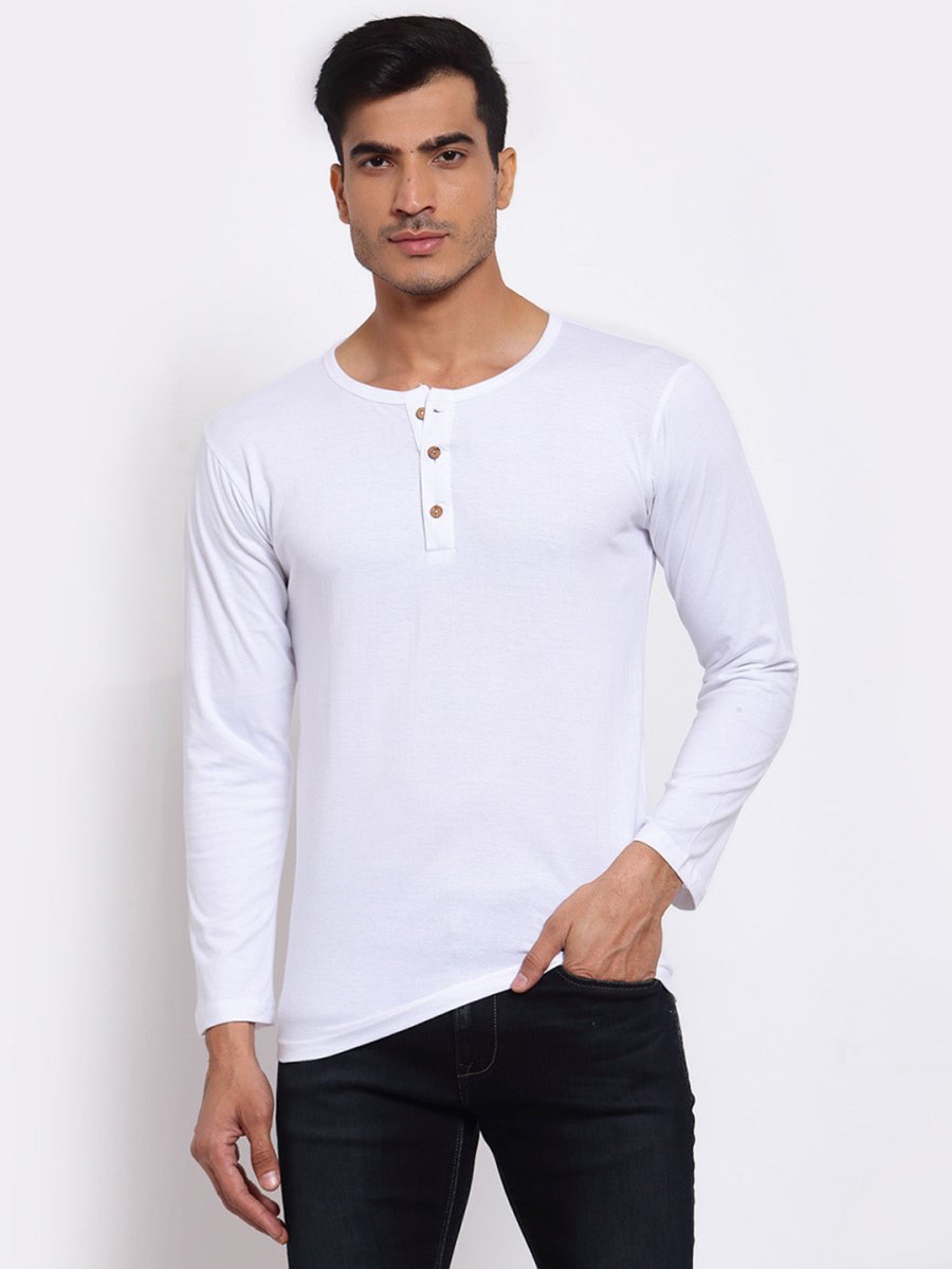 Buy Oversized streetwear Classic Retro Style Henley T-Shirt Online - RoadTrip®