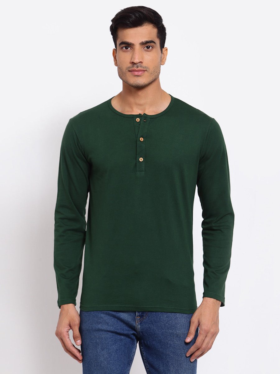 Buy Oversized streetwear Cool Full hand Henley T-Shirt Online - RoadTrip®