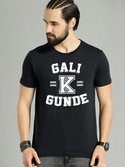 Buy Oversized streetwear Funny Gali Ke Gunde Graphic Printed T-Shirt Online - RoadTrip®