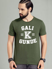 Buy Oversized streetwear Funny Gali Ke Gunde Graphic Printed T-Shirt Online - RoadTrip®