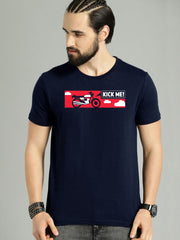 Buy Oversized streetwear Funny Kick Me Rider Printed T-shirt Online - RoadTrip®