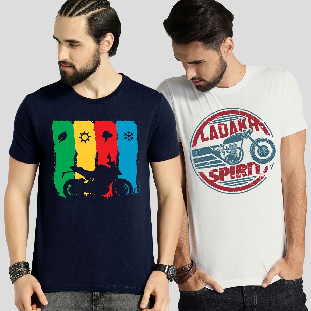 Buy Oversized streetwear Ladakh Spirit & Ladakh Trippy Flag Art Graphic T-Shirts Online - RoadTrip®