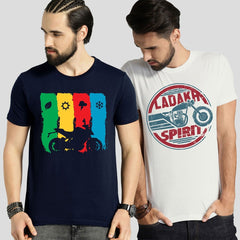 Buy Oversized streetwear Ladakh Spirit & Ladakh Trippy Flag Art Graphic T-Shirts Online - RoadTrip®
