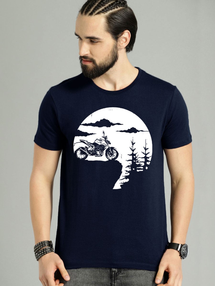Buy Oversized streetwear Night Rider Premium Printed T-shirt Online - RoadTrip®