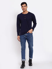 Buy Oversized streetwear Premium Full Sleeves Henley T-Shirt Online - RoadTrip®