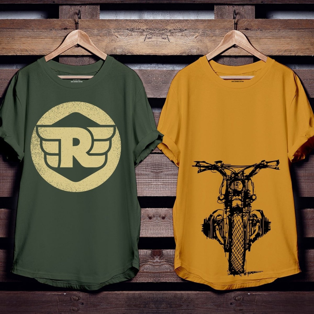 Buy Oversized streetwear RE Retro Motorcycle Combo Pack of 2 T-Shirts. Online - RoadTrip®