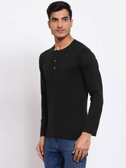Buy Oversized streetwear Retro Style Full Sleeves Henley T-Shirt Online - RoadTrip®