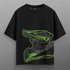 Buy Oversized streetwear RIDER HELMET T - SHIRT Online - RoadTrip®