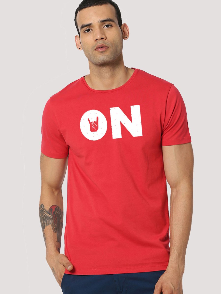 Buy Oversized streetwear Rock On Printed T-shirt Online - RoadTrip®