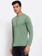 Buy Oversized streetwear Soild Full Sleeves Henley T-Shirt Online - RoadTrip®